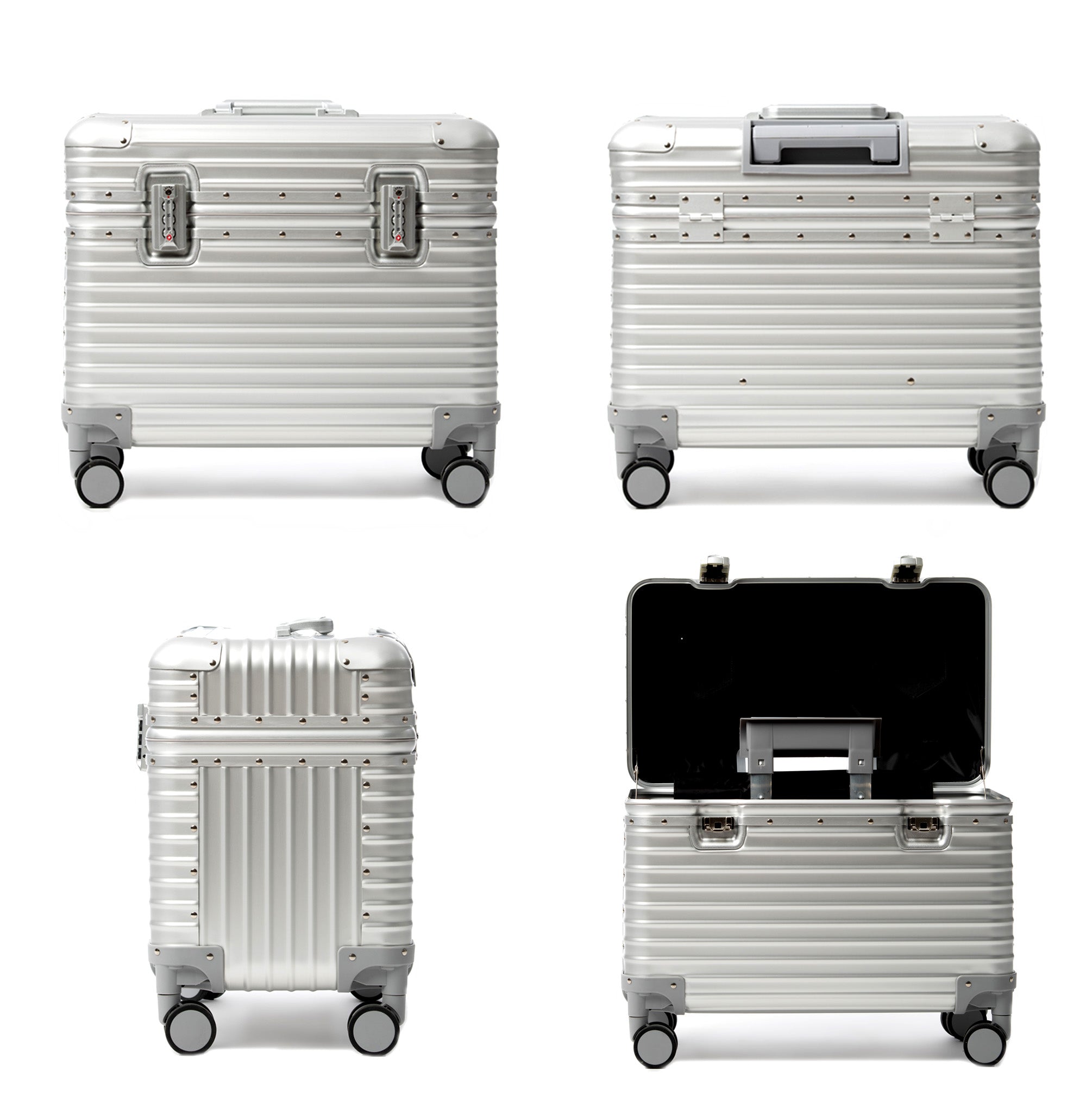 ALUMINUM SUITCASE V2 NEW, STRONGER ALUMINIUM & REMOVEABLE WHEELS