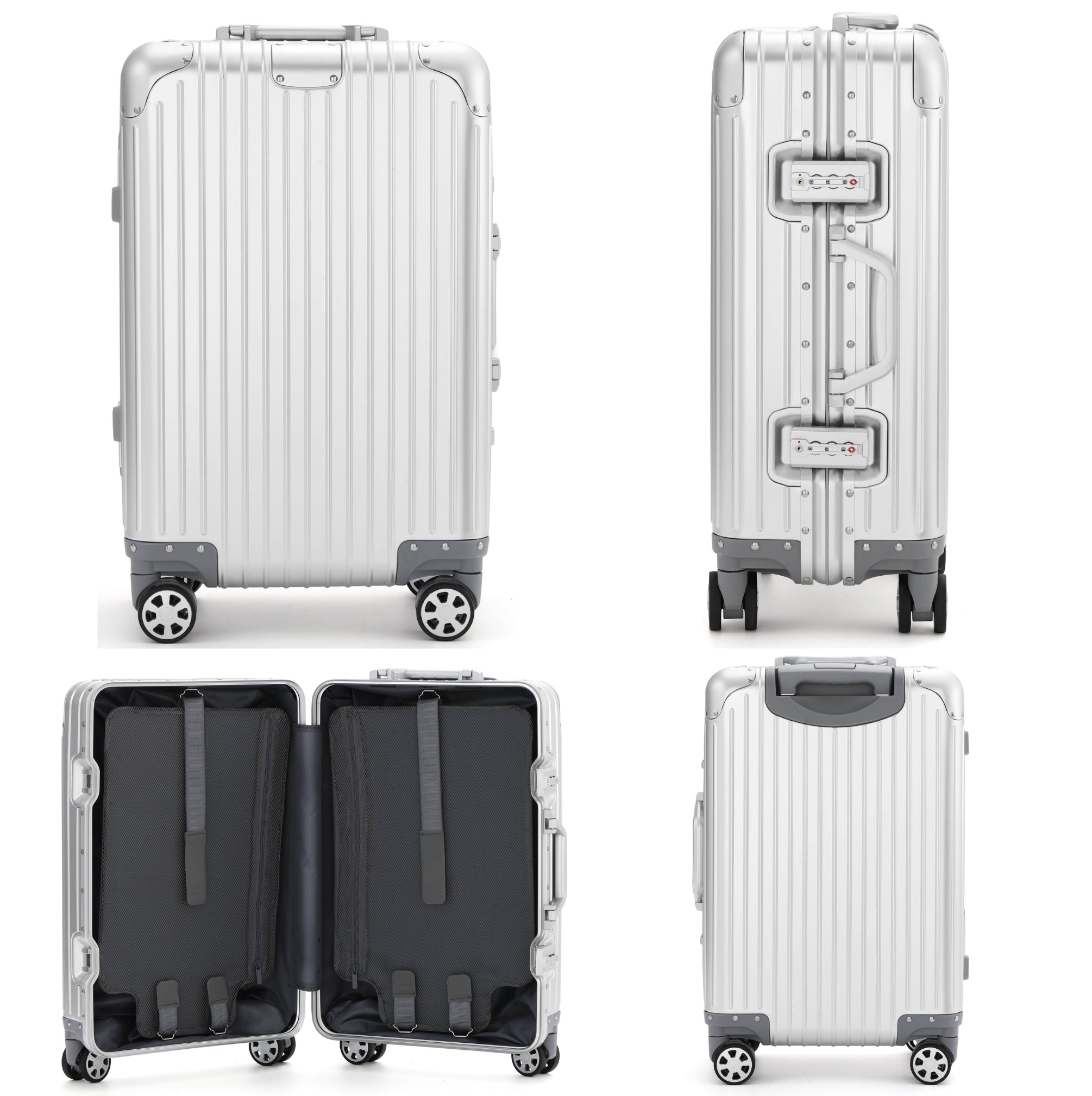 ALUMINUM SUITCASE V2 NEW, STRONGER ALUMINIUM & REMOVEABLE WHEELS