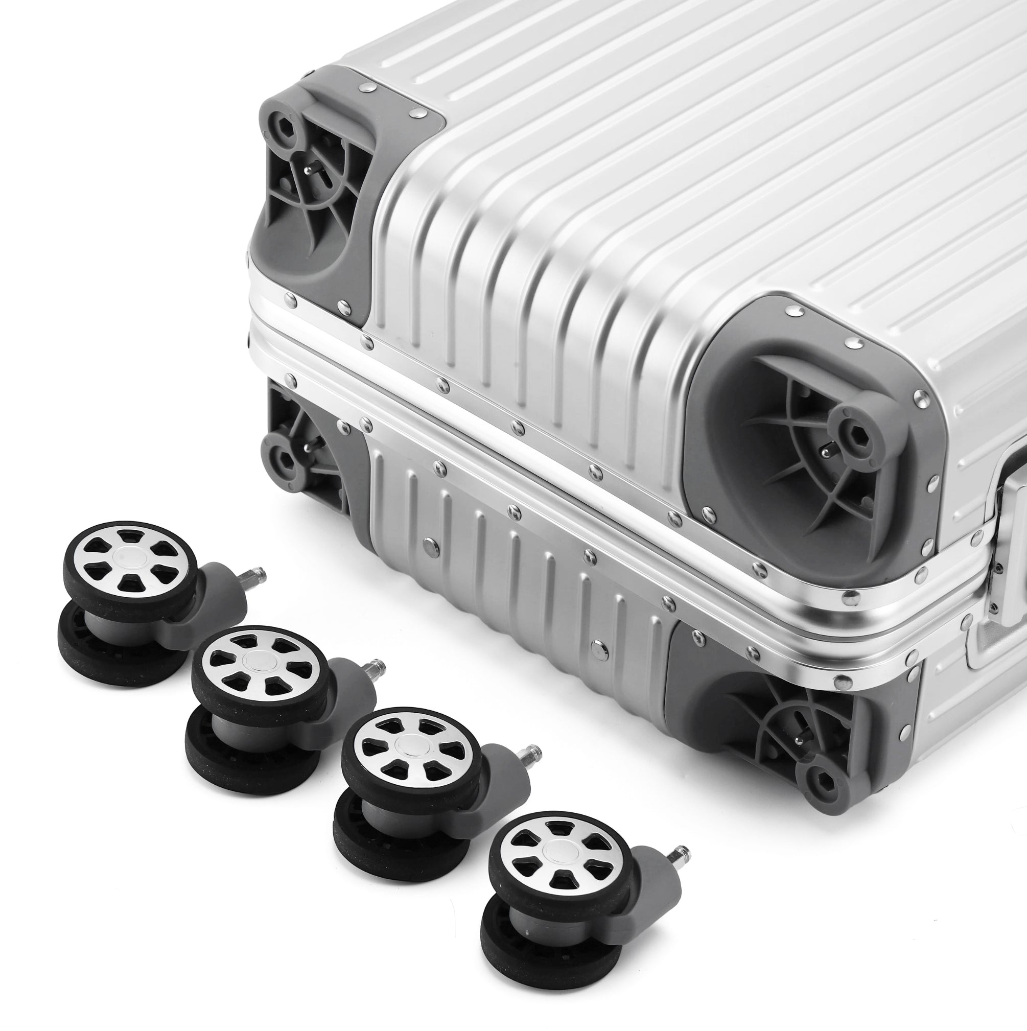 ALUMINUM SUITCASE V2 NEW, STRONGER ALUMINIUM & REMOVEABLE WHEELS